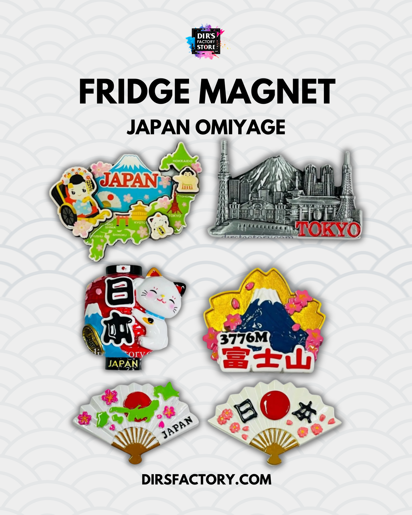 MHK-05 Fridge magnet Sakura Japan Chizu