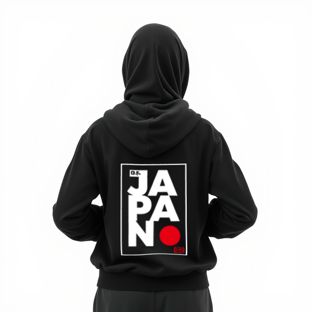 Hoodie Japan Kokki Design Black