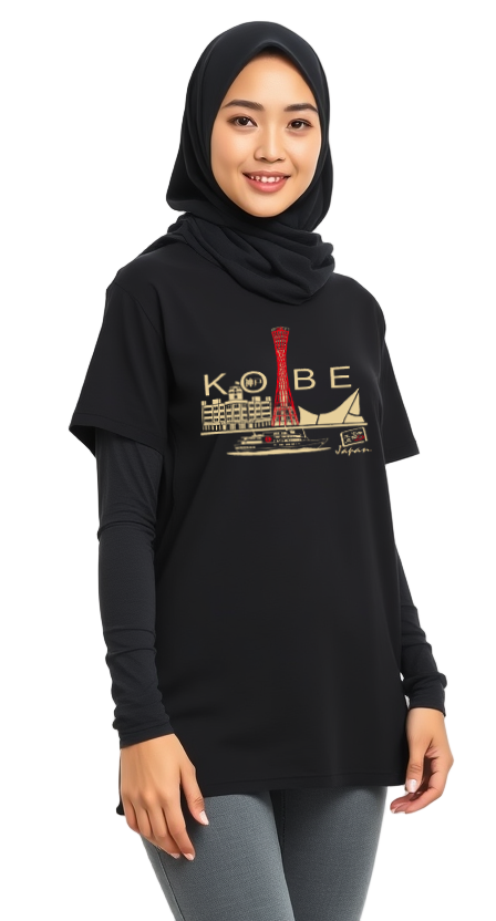 T-Shirt Kobe Port Design Black