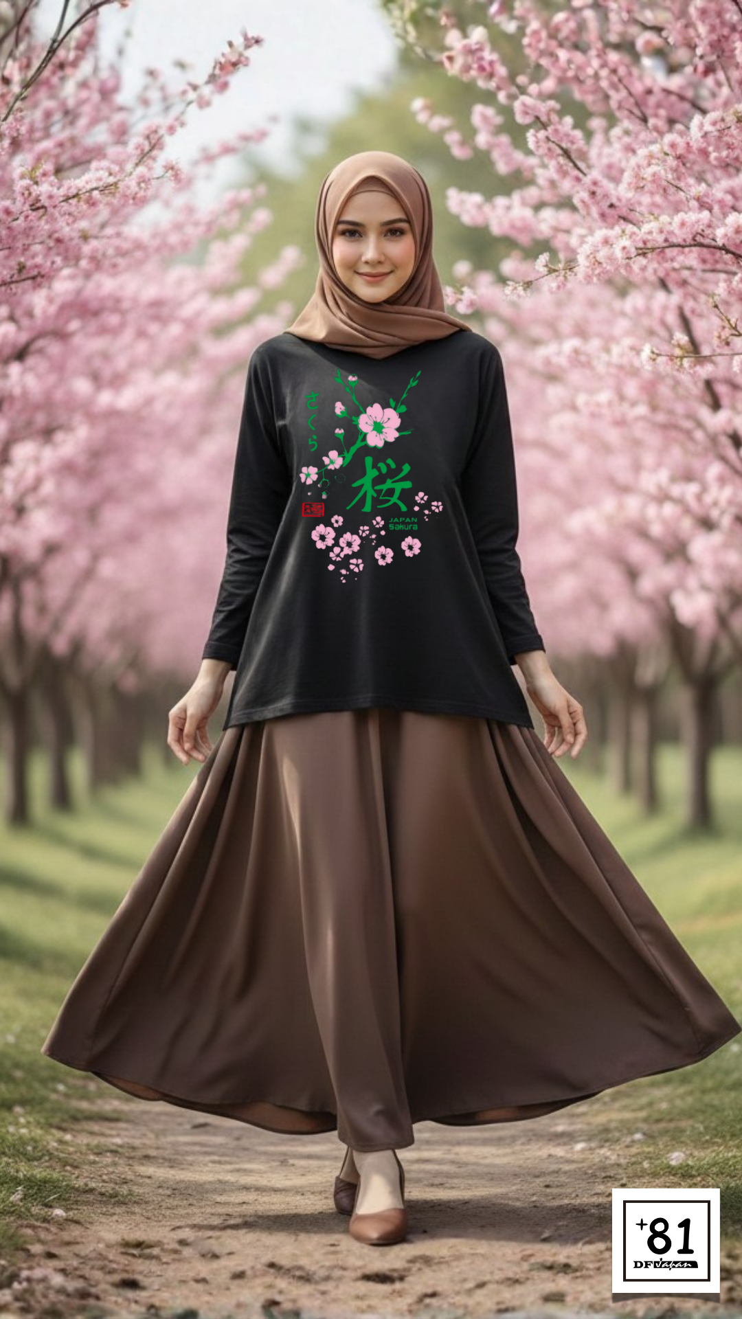 T-SHIRT JAPAN SAKURA TL-40P81DF