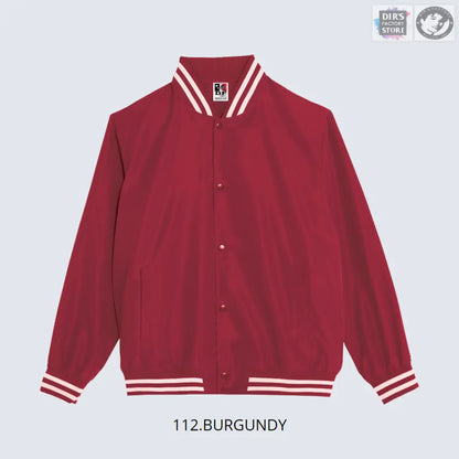 00059-Nsjdf Stadium Jacket 112.Burgundy / S Coats & Jackets