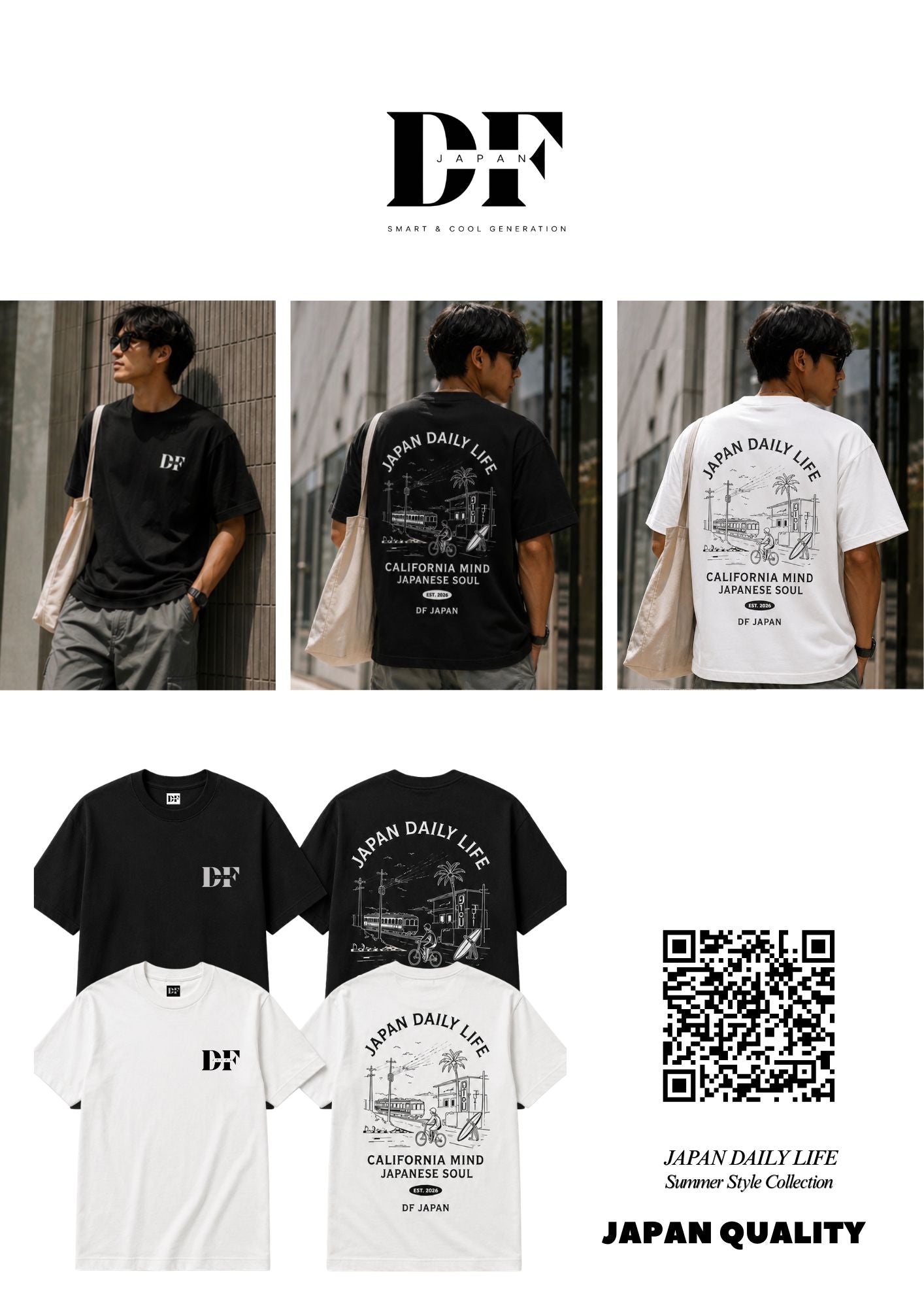 Daily Life Graphic Tee - DFJAPAN  - TS DLGT01DF - Dir's Factory Store