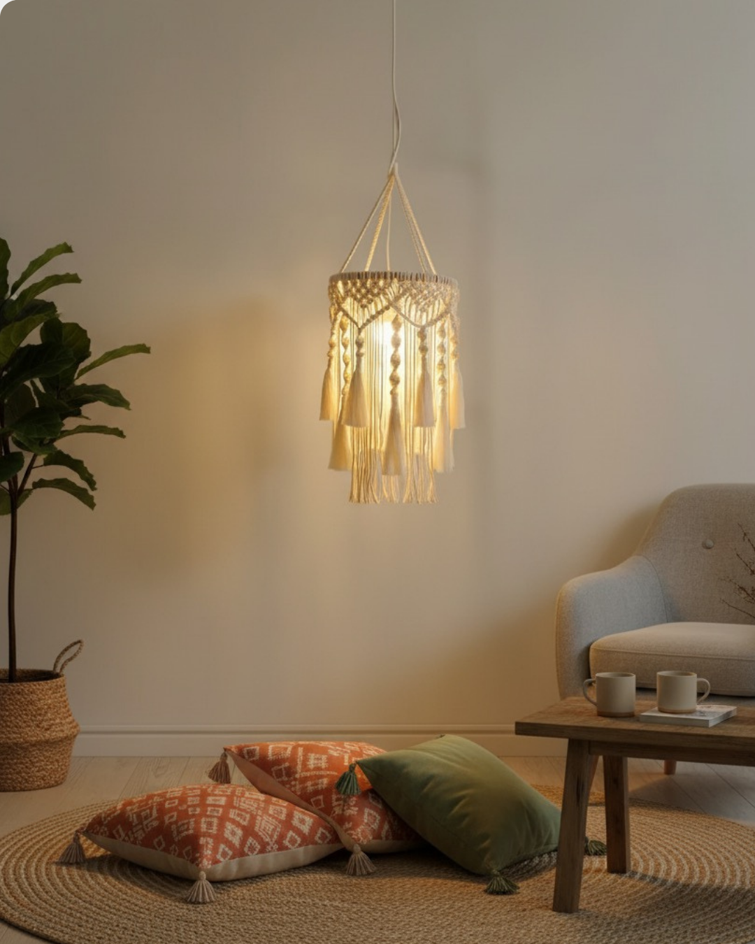 Macrame Lamp Decor