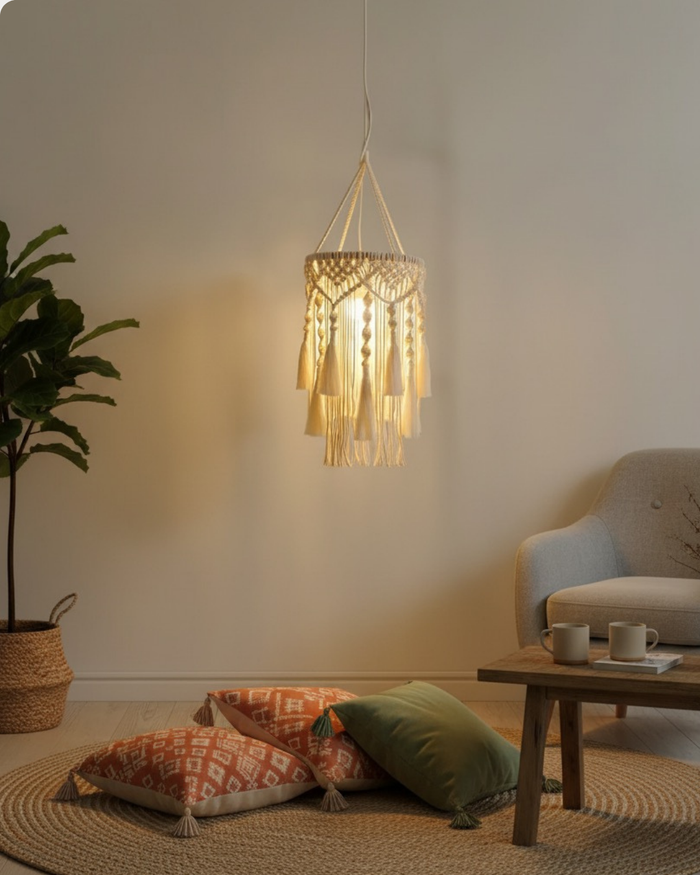 Macrame Lamp Decor