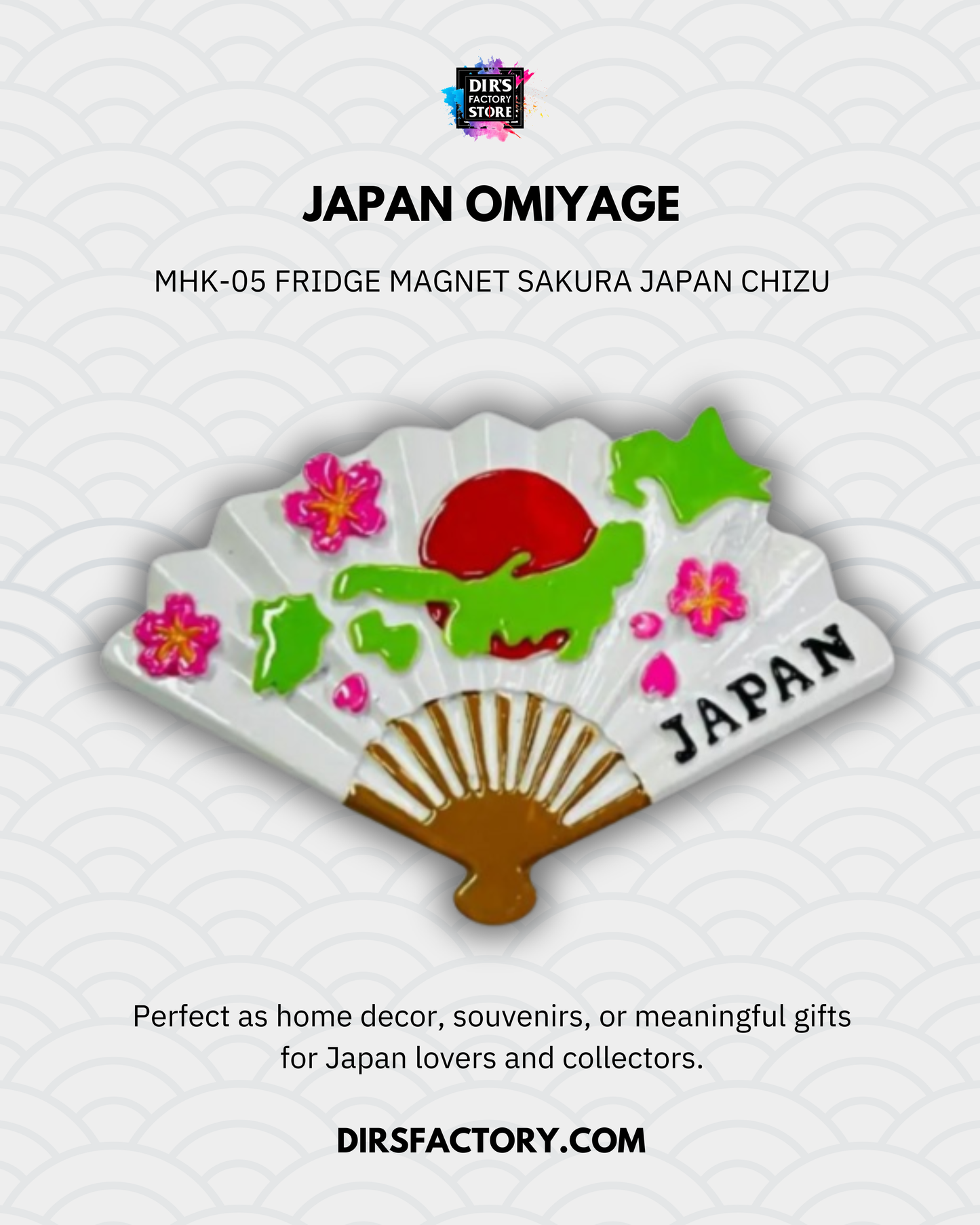 MHK-05 Fridge magnet Sakura Japan Chizu