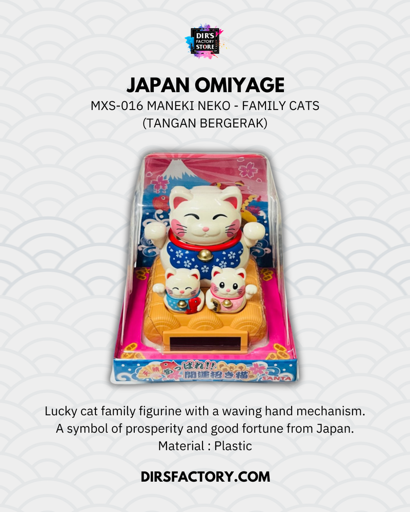 MXS-016 Maneki neko - family cats (waving arm)