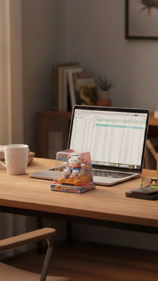 MXS-016Maneki neko - family cats (振る腕)