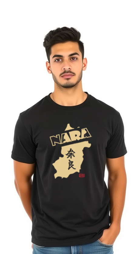 T-Shirt Nara Chizu Design Black