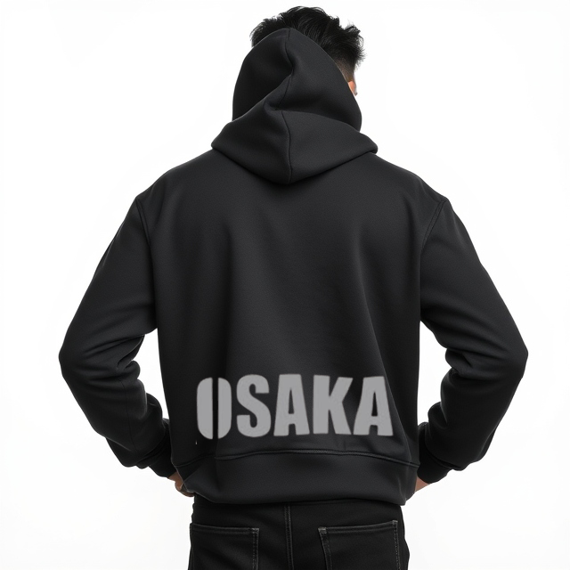 Hoodie Osaka Mark Design Black