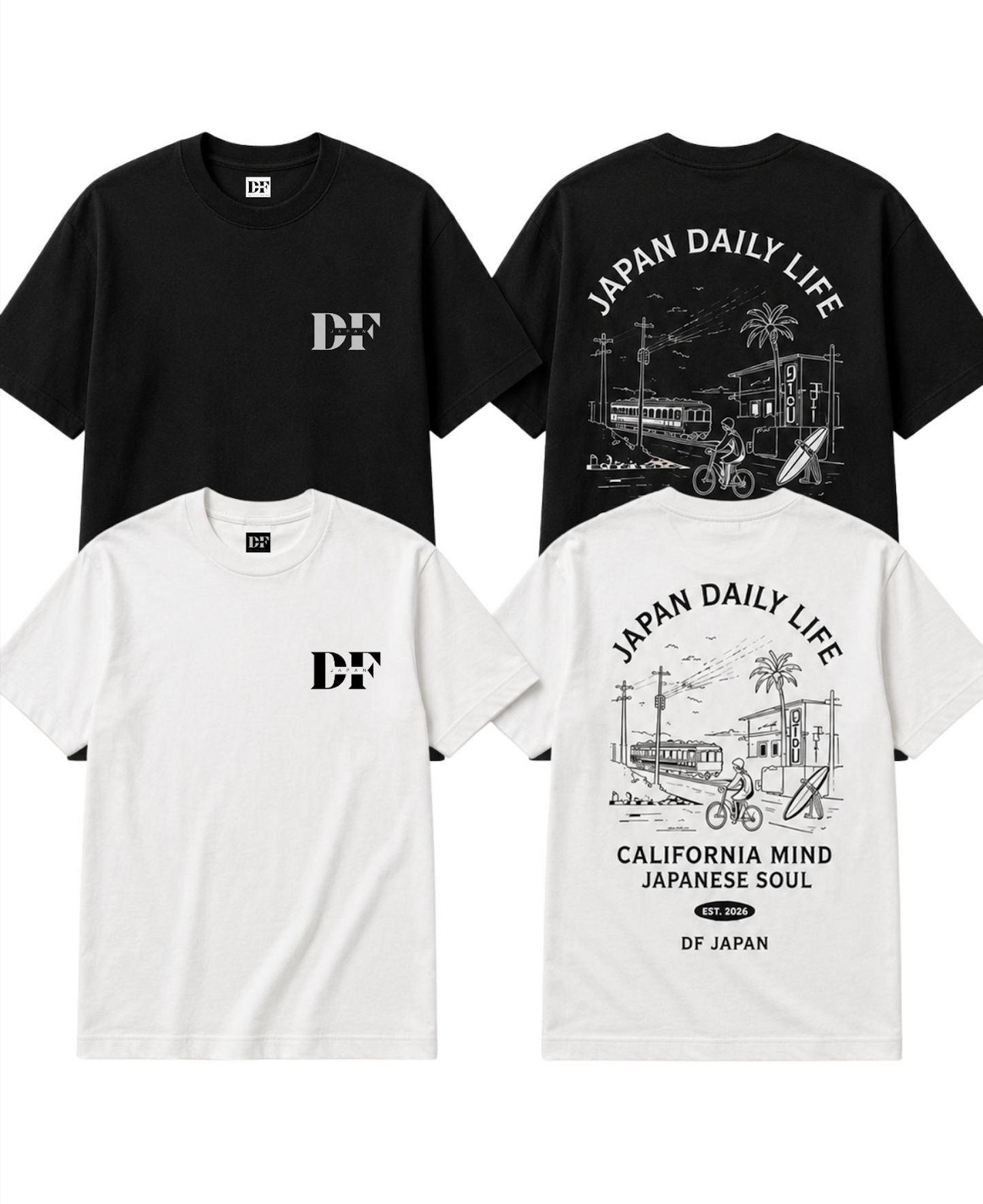 Daily Life Graphic Tee - DFJAPAN  - TS DLGT01DF - Dir's Factory Store