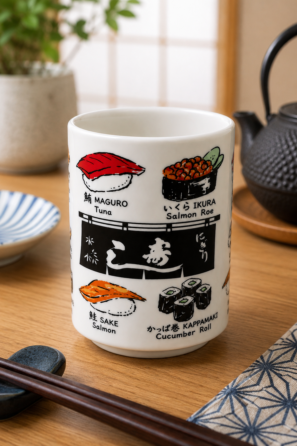 Japanese Sushi Yunomi Cup – Ceramic Tea Cup - CTC691200 - Dir's Factory Store