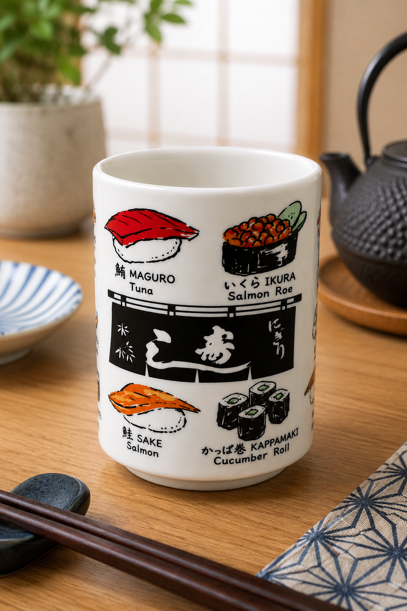Japanese Sushi Yunomi Cup – Ceramic Tea Cup - CTC691200