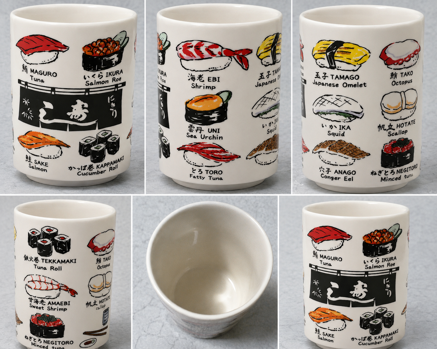 Japanese Sushi Yunomi Cup – Ceramic Tea Cup - CTC691200