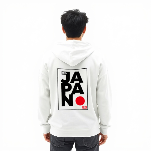 Hoodie Japan Kokki Design White