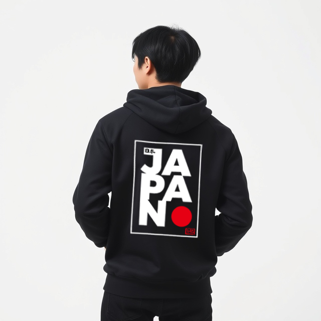 Hoodie Japan Kokki Design Black