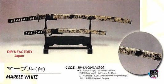 Jsw-1700 (Dr) / Ws-20 - Marble White (Not Sharp) Sword Stands & Displays