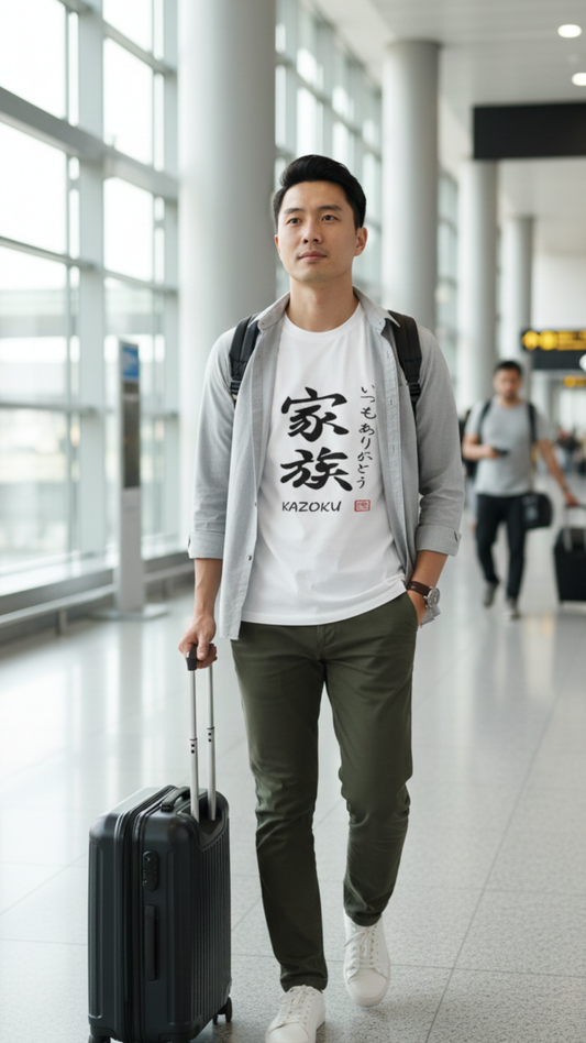 تي شيرت  TS-12P81DF Kanji Kazoku