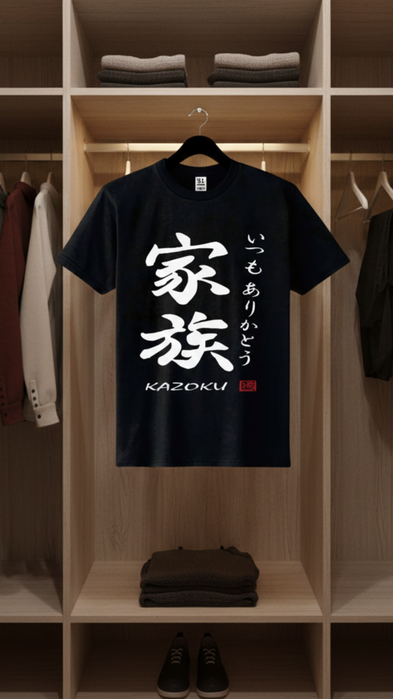 T-Shirt Kanji Kazoku TS-12P81DF