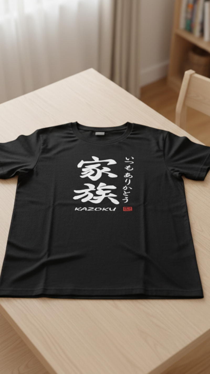 T-Shirt Kanji Kazoku TS-12P81DF