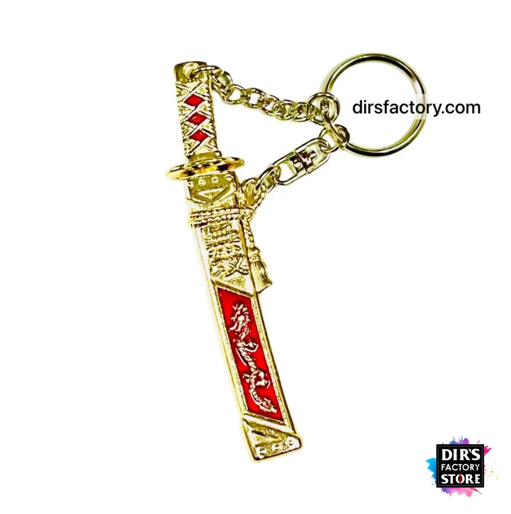 Kh-84 Keyholder Katana - Gold Red Keychains