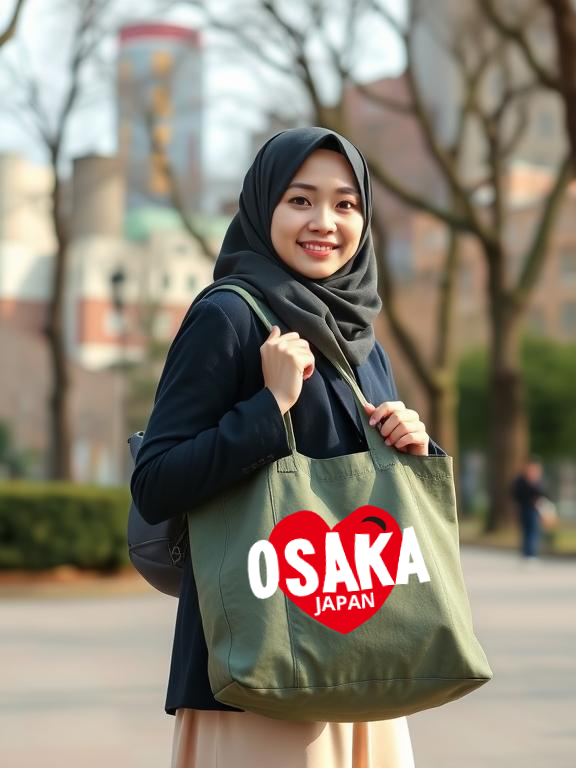 CB50-P81DF Love Osaka Canvas Bag