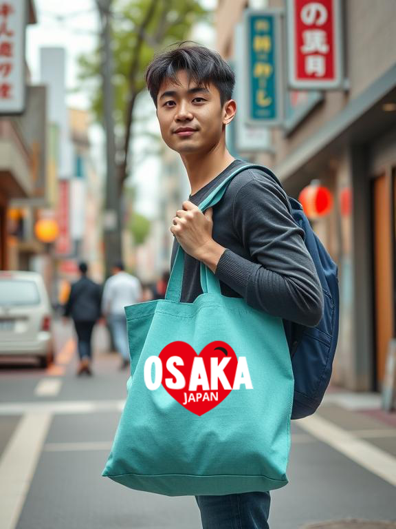 CB50-P81DF Love Osaka Canvas Bag