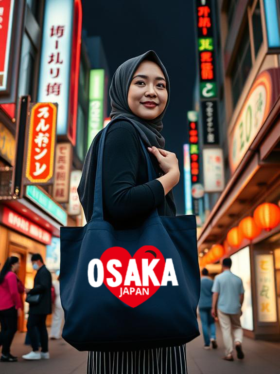 CB50-P81DF Love Osaka Canvas Bag