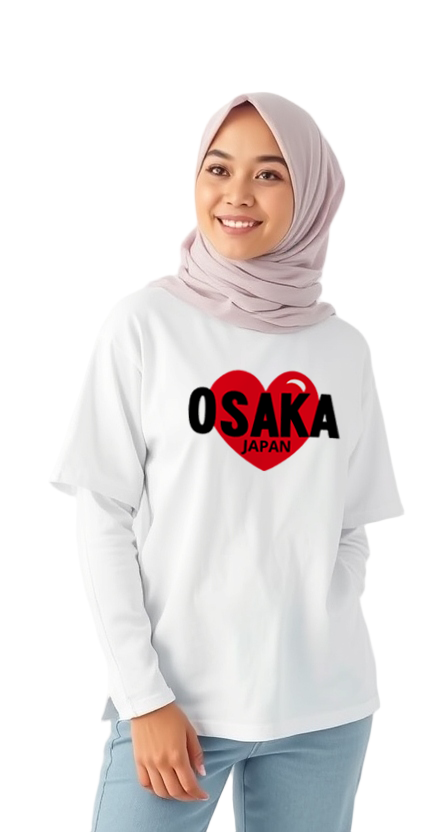 T-Shirt Love Osaka Design White