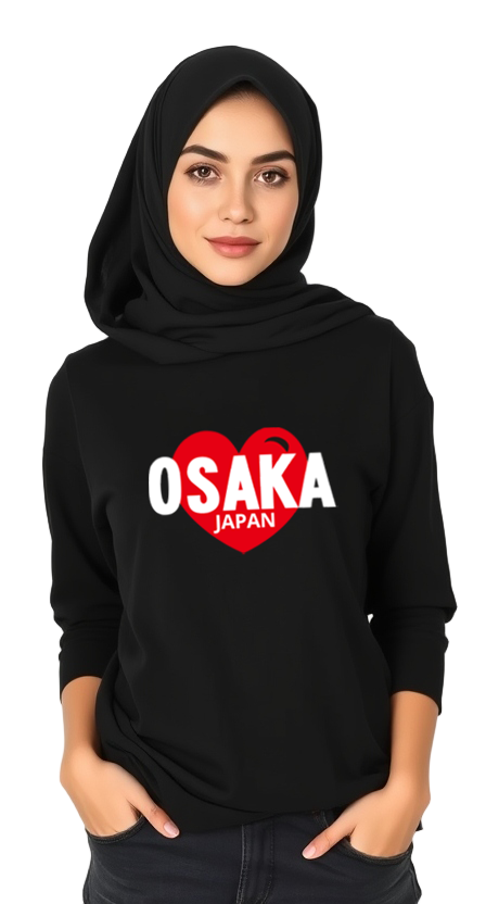 T-Shirt Love Osaka Design Black