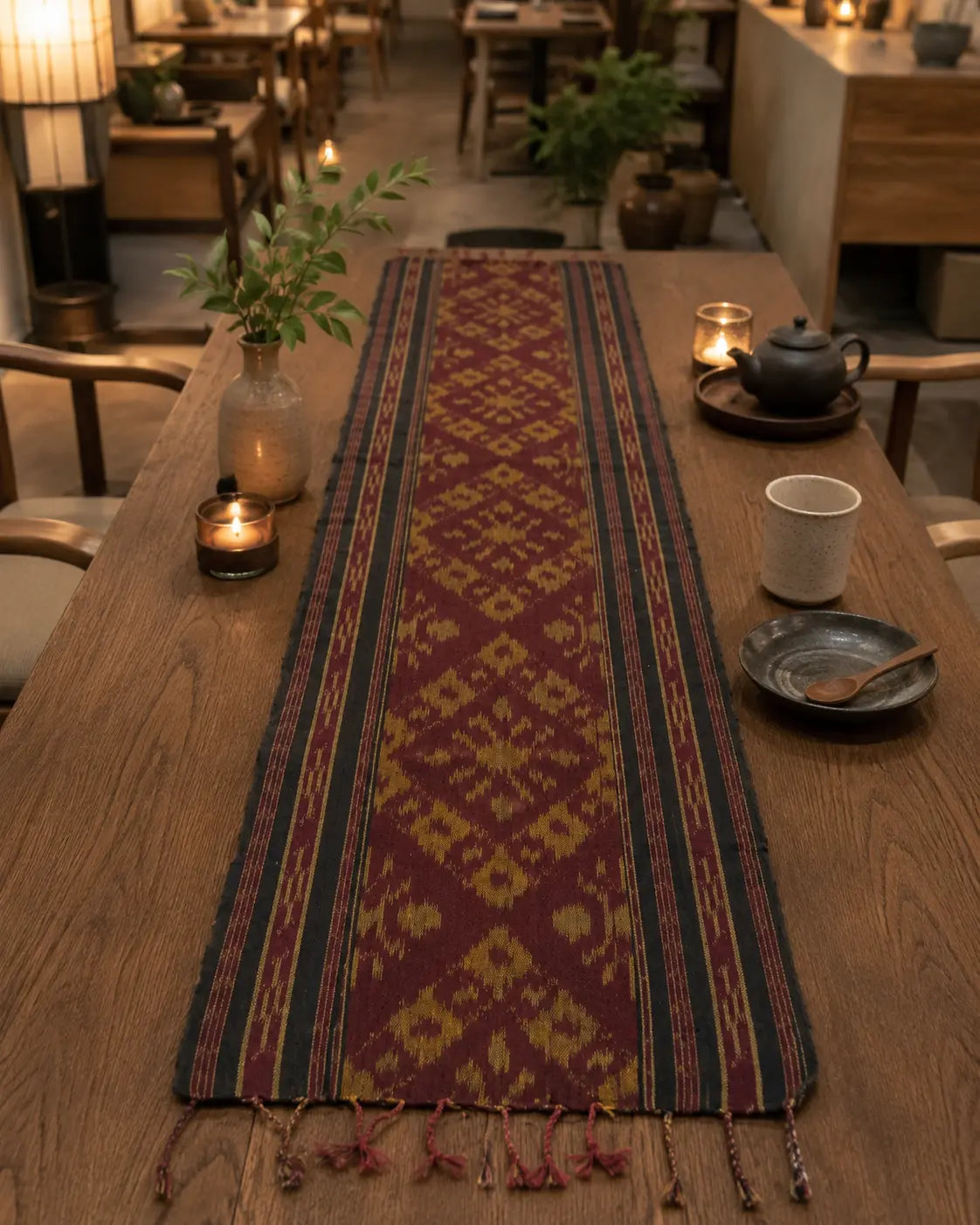 Indonesian Handwoven Ikat Table Runner - TR-IK01