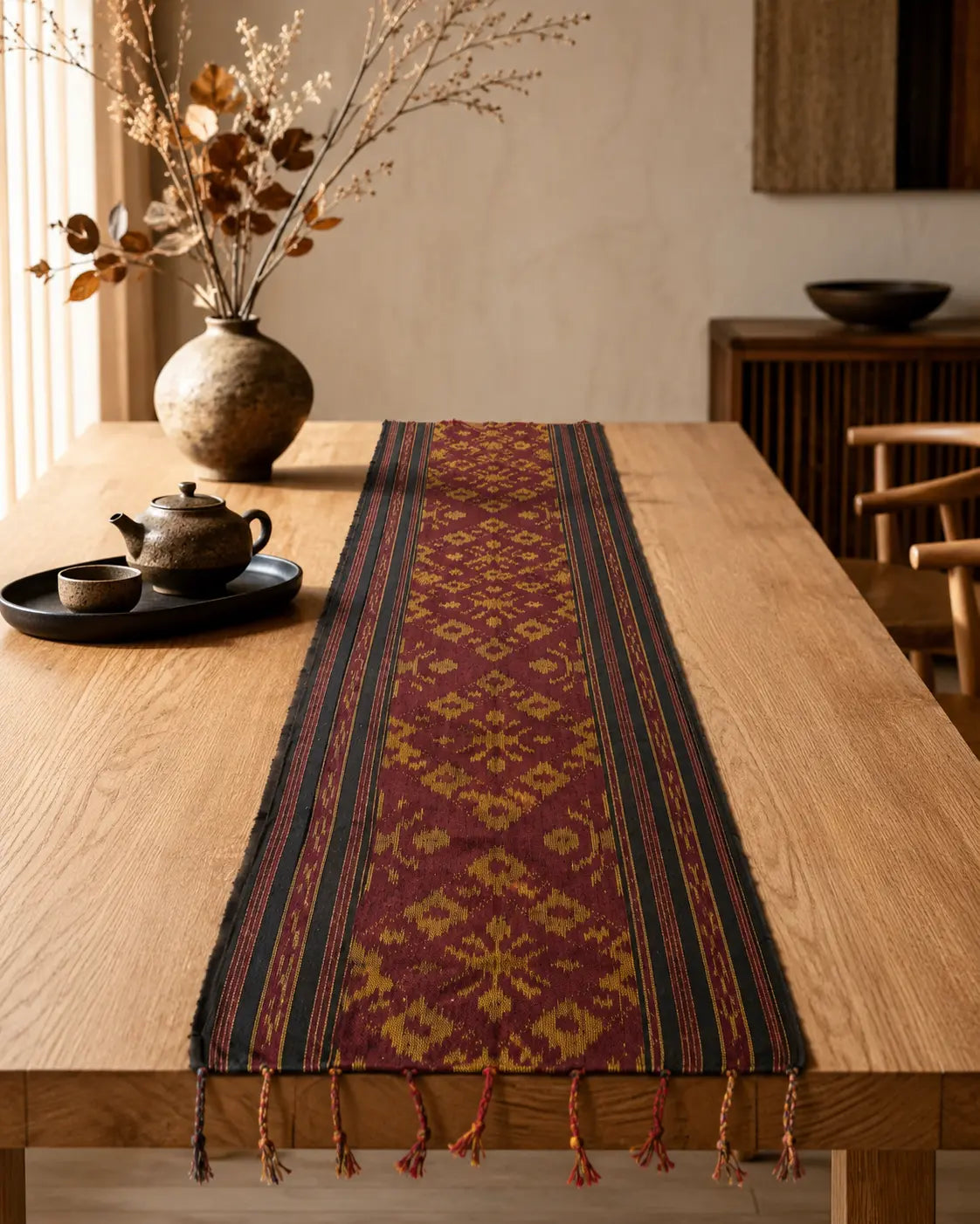 Indonesian Handwoven Ikat Table Runner - TR-IK01