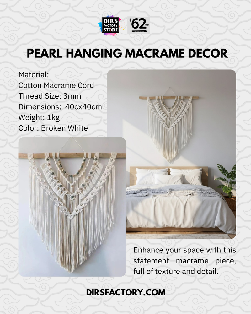 Pearl Hanging Macrame Decor