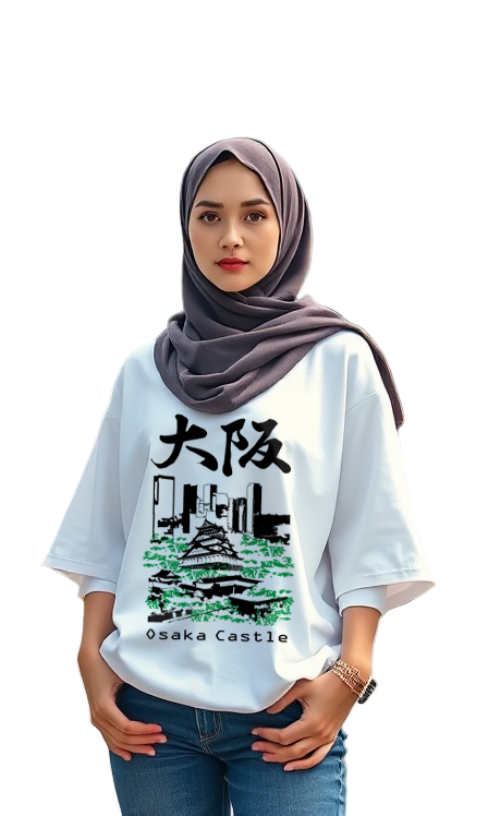 T-Shirt Osaka Castle Design White
