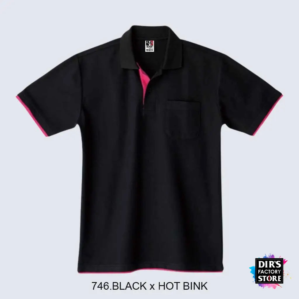 Polo Ts- 00195-Bypdf 746.Black X Hot Pink Shirts & Tops