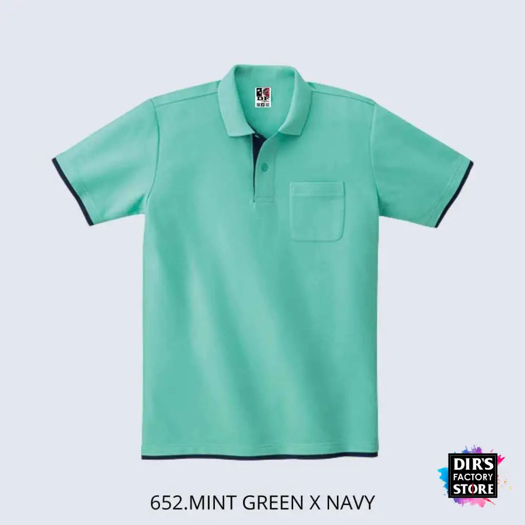 Polo Ts- 00195-Bypdf 652.Mint Green X Navy Shirts & Tops