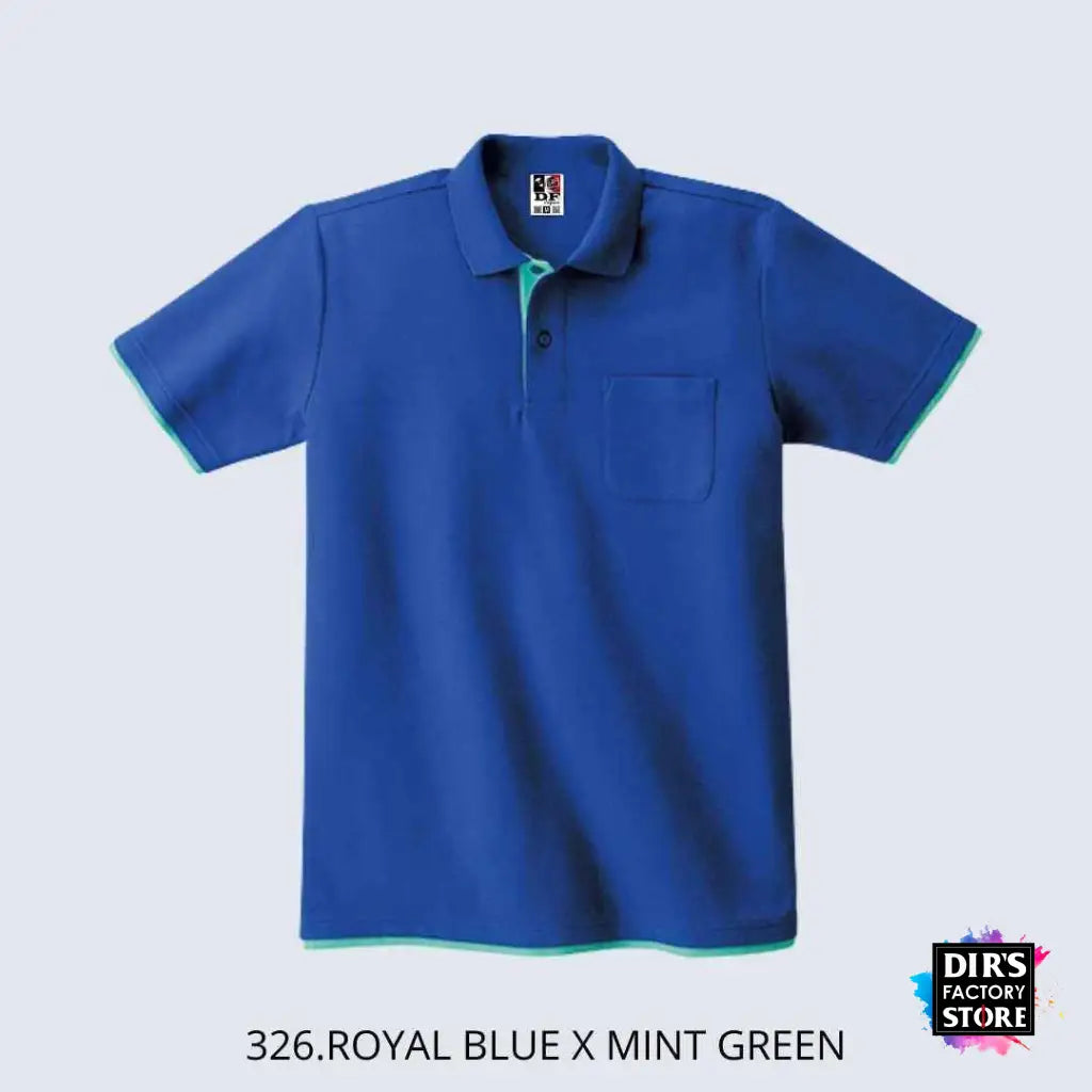 Polo Ts- 00195-Bypdf 326.Royal Blue X Mint Green Shirts & Tops