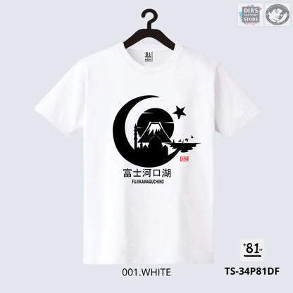 Ts-34P81Df View Lake Kawaguchiko 001.White / 100 Shirts & Tops