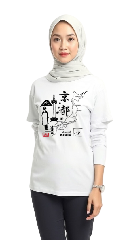 T-Shirt Yokoso Kyoto Design White